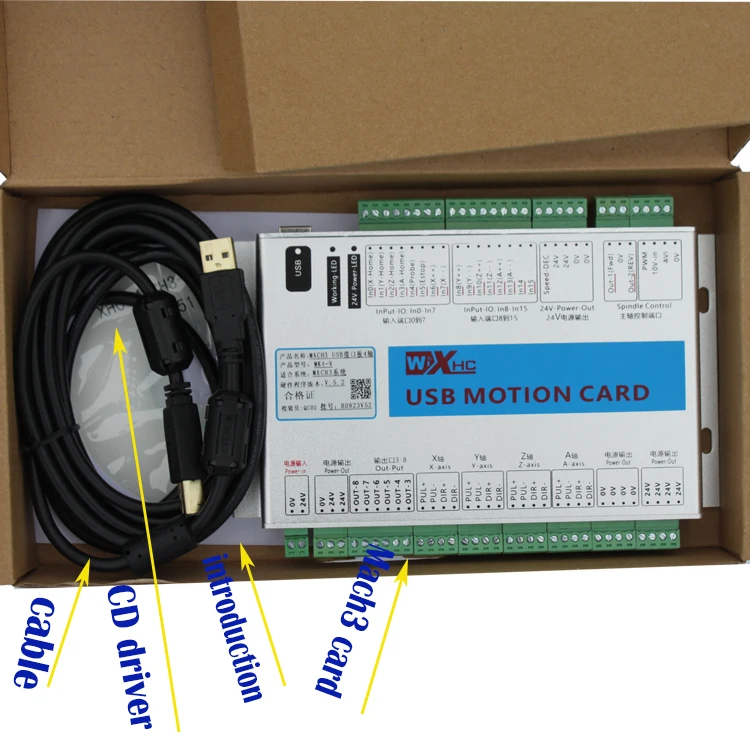 Новое обновление XHC mk4 v 5th поколения с ЧПУ Mach3 USB 4 оси движения Управление карты