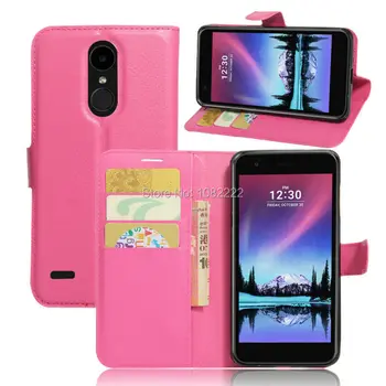 

10pcs/lot New Lichi grain wallet PU Leather stand+TPU Cover Case with card slot For LG G6 / K10 2017 LV5