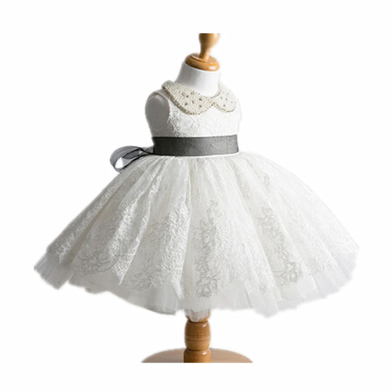 BBWOWLIN Turn-down Collar Baby Girl Princess Dresses for 0-6T Christmas Dress Baby Girl Long Red Gown Party Dress 8016