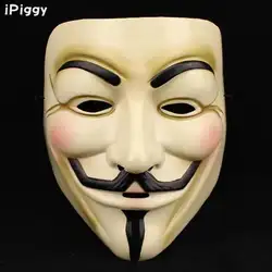 Хит продаж, 5 шт., вечерние маски V для Vendetta, маска Anonymous Guy Fawkes, нарядное платье, аксессуар для костюма для взрослых, косплей маски для