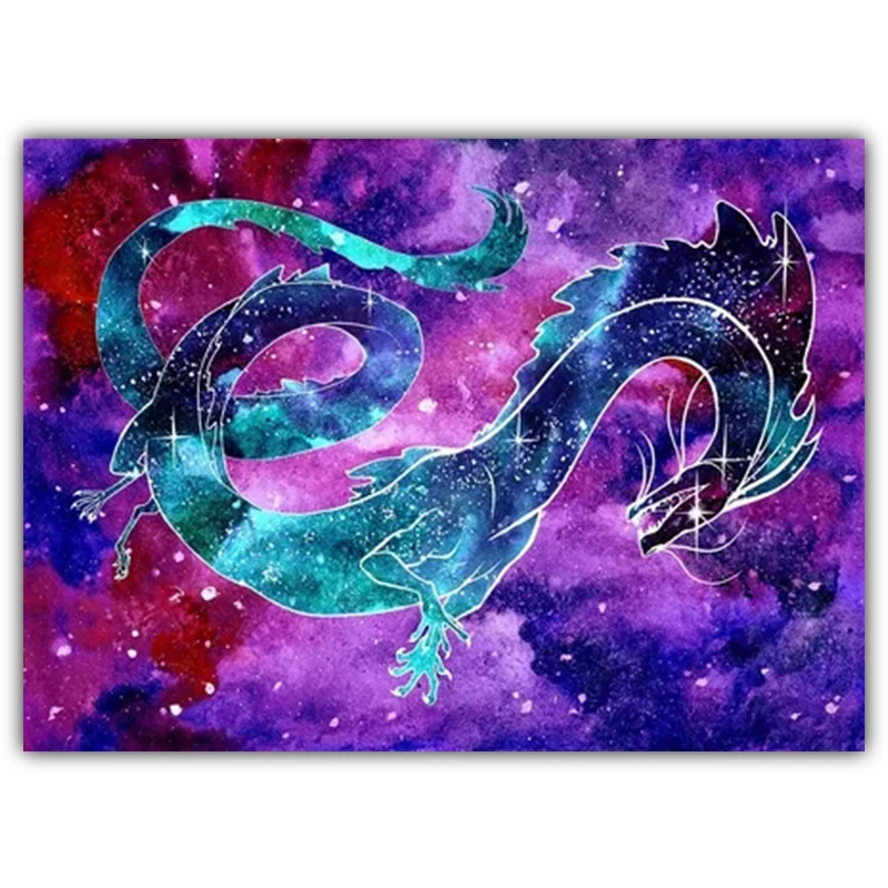 

5D DIY Diamond Embroidery Abstract Dragon Diamond Paint Cross Stitch Party / Round Rhinestone Filled with Mosaic Decoration Gift