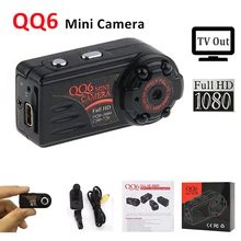 Full HD 1080 P 720 P мини Камера QQ6 ИК Ночное видение mini dv Камера большого пальца движения Сенсор небольшой видео kamera 12 м DVR видеокамеры