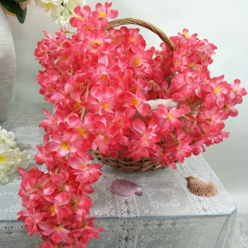 180CM 2pcs Silk Cherry bloss Vine beautiful high For Home Wedding Decoration Fake leaf diy Hanging Garland Artificial Flowers 180CM 2pcs Silk Cherry bloss Vine beautiful high For Home Wedding Decoration Fake leaf diy Hanging Garland Artificial Flowers