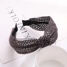 Sale Simple Headband for women Graceful Lace Hollow Out Comfortable Soft 2019 New Knotted Wide Hair band Hair Accessories graceful hollow out beads necklace for women