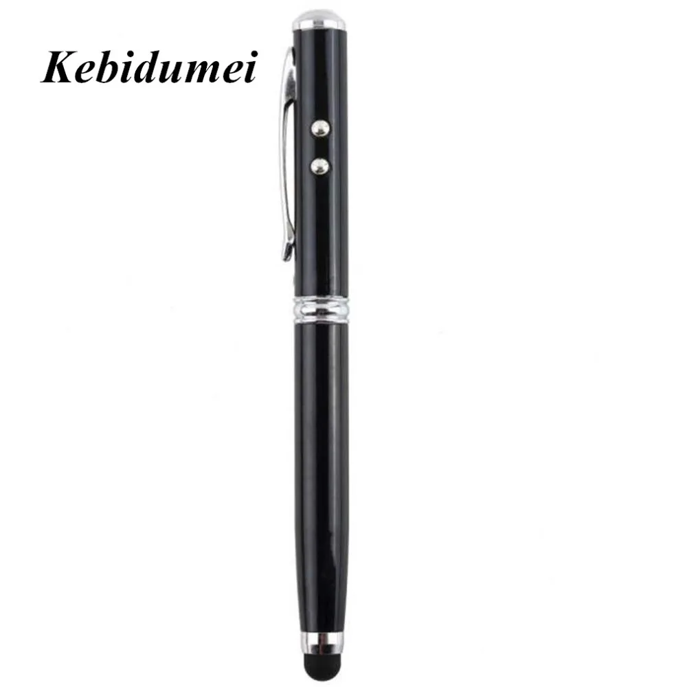 Kebidumei Высококачественная прочная 4 в 1 лазерная указка светодиодный фонарик Сенсорный экран Стилус Шариковая ручка для iPhone для планшетов