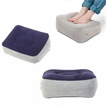

New Men Women Inflatable Travel Accessories Portable Pillow Feet Cushion Relax for Airplane Office Bus Car Train Home Use