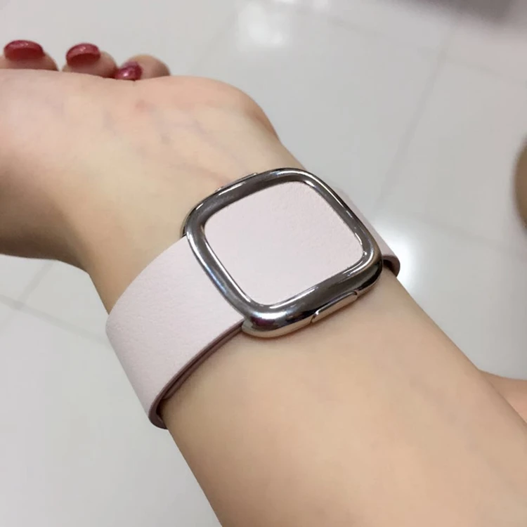 Original Modern Buckle Magnetic Soft Genuine Leather strap for Apple Watch  band 38mm 42mm Stainless Steel strap for Apple iWatch|strap match|strap  wriststrap - AliExpress