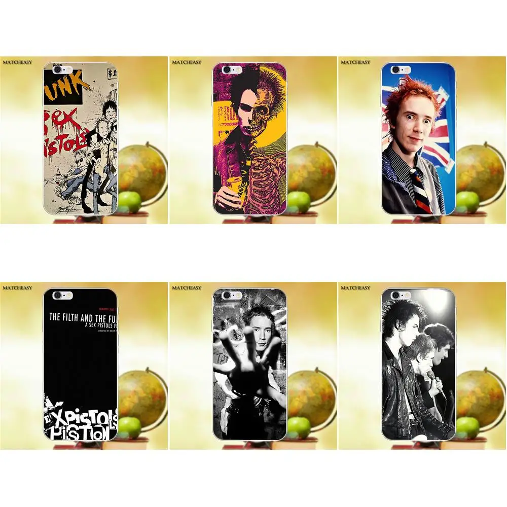 ТПУ чехлы кожа секс пистолеты 1975 Лондон рок-группа для Apple iPhone X XS Max XR 4 4S 5 5C SE 6 6S 7 8