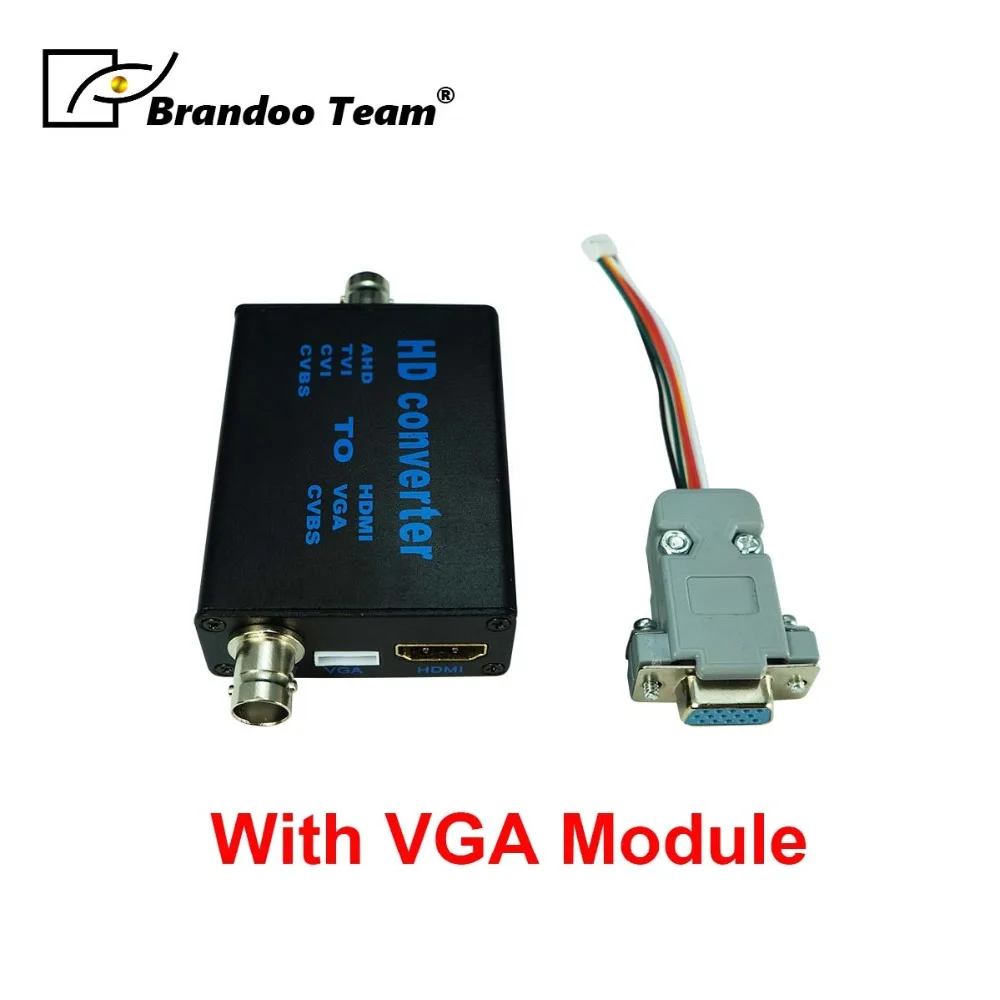 

BRANDOO Potable 4-in-1 HD video signal Convertor Adapter,convert AHD/TVI/CVI/CVBS to HDMI/VGA/CVBS