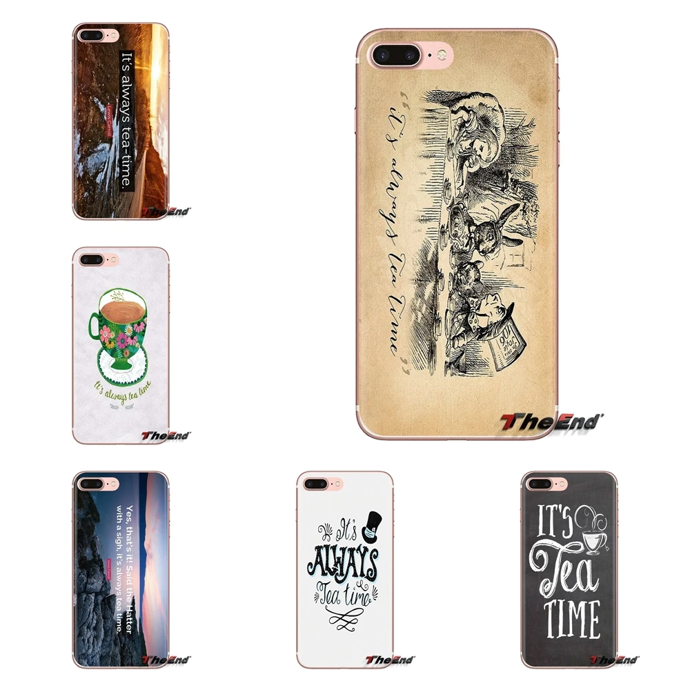 Soft Housing Case For Huawei G7 G8 P7 P8 P9 P10 P20 P30 Lite Mini Pro P Smart Plus 2017 2018 2019 It's always tea time Art Quote |