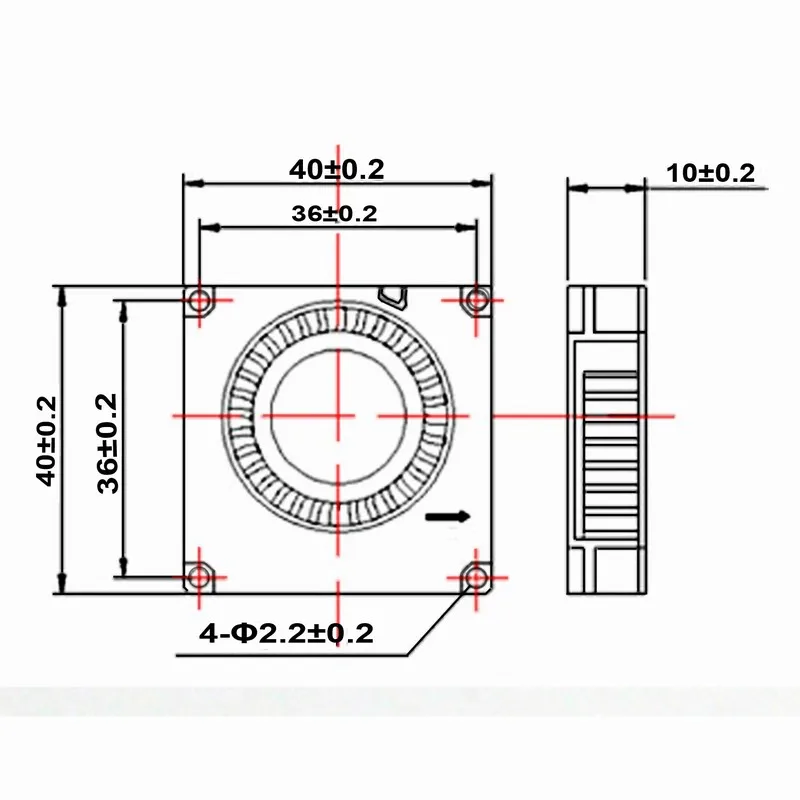 Gdstime 2 шт. 4 см 4010B двойной шар DC 12 В 40 мм x 40 мм x 10 мм Мини 3D вентилятор для принтера Вентилятор охлаждения 40 мм x 10 мм