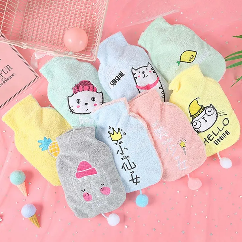

New Plush Thick Cartoon Hand Po Warm Water Bottle Relaxing Heat Cold Therapy Cute Portable Hand Warmer Hot-water Bag Bottles