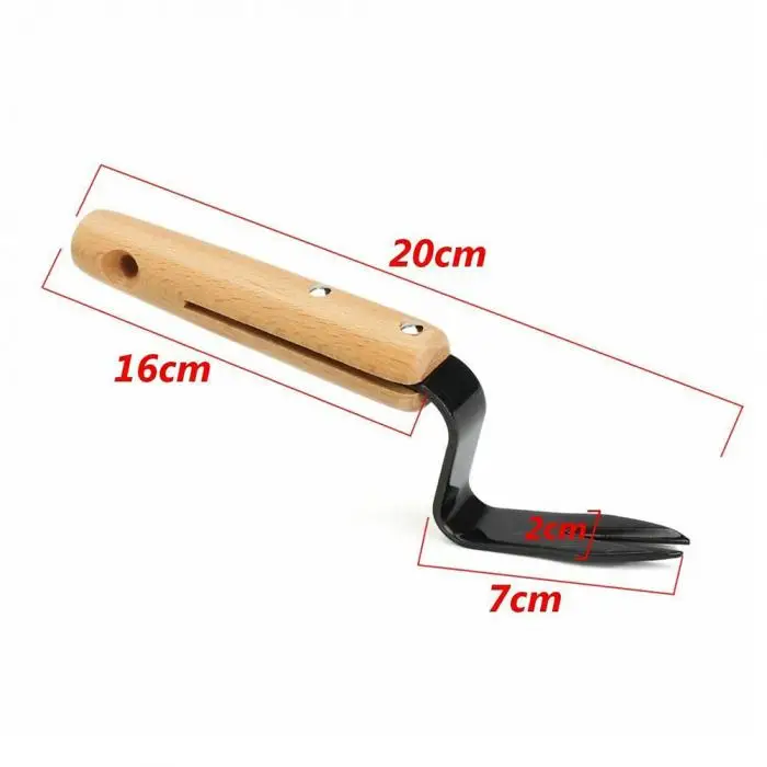 Forked Head Hand Weeder Puller Carbon Steel Weeds Shovel Garden Courtyard Trimming Tool BDF99