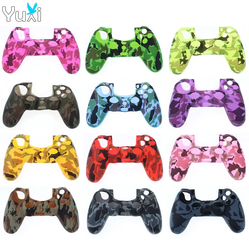 Чехол YuXi из мягкого силикона и резины чехол для Play Station Dualshock 4 PS4 DS4 Pro Slim Controller Skin +