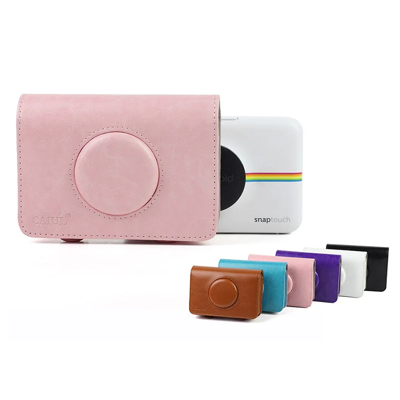 

PU Leather Bag Camera Retro Protective Case Cover Jelly Candy Color for SNAP TOUCH Cameras 6 Color