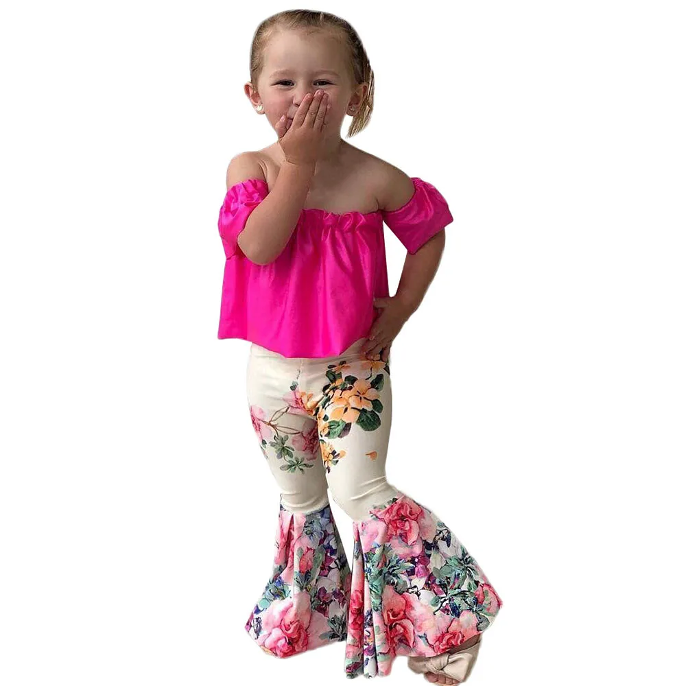 baby girl clothes Children Toddler Kids Baby Girls Flare Pants Floral