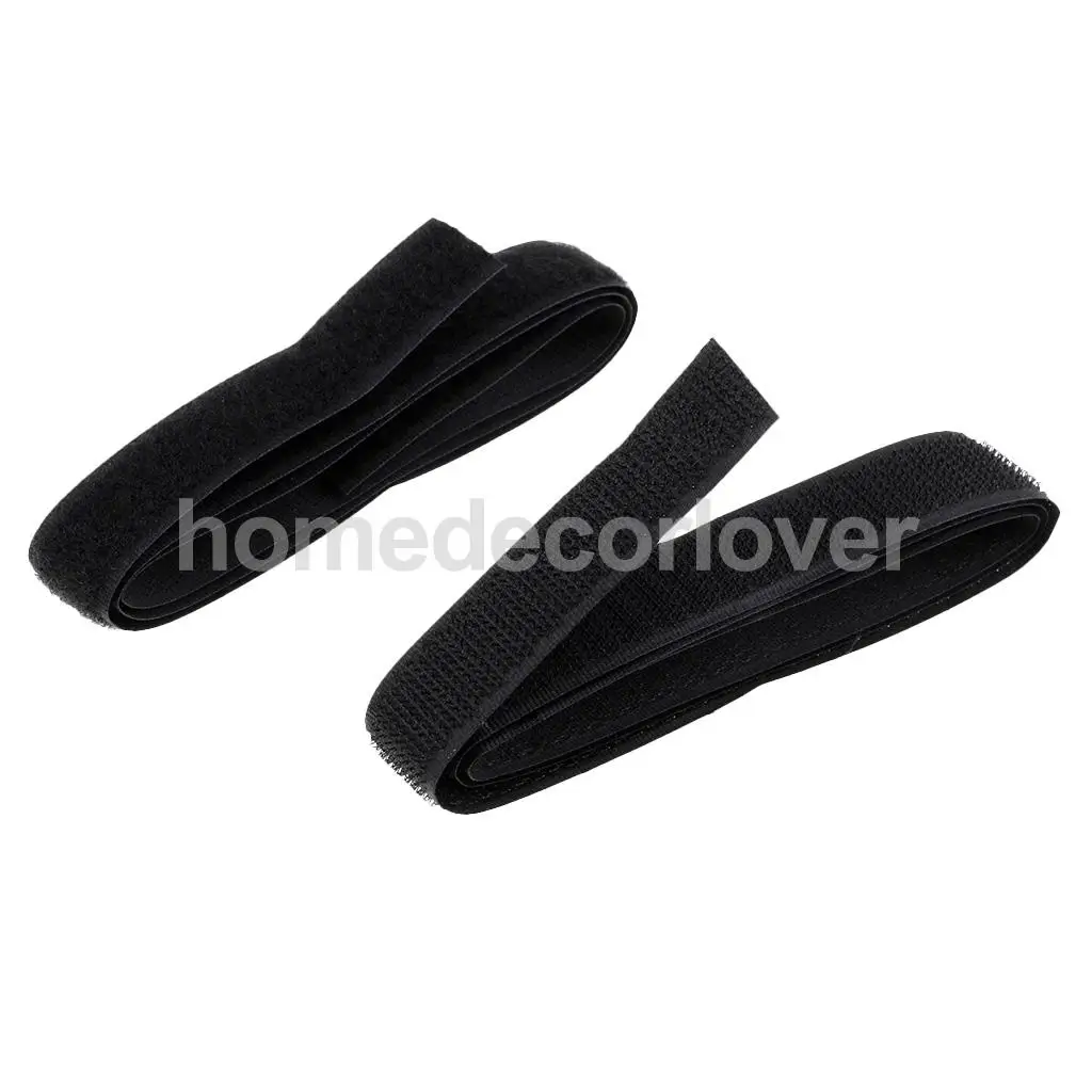 80cm 2Pcs Sewing Hook and Loop straps for clothing Black or White fastening tape not self adhesive