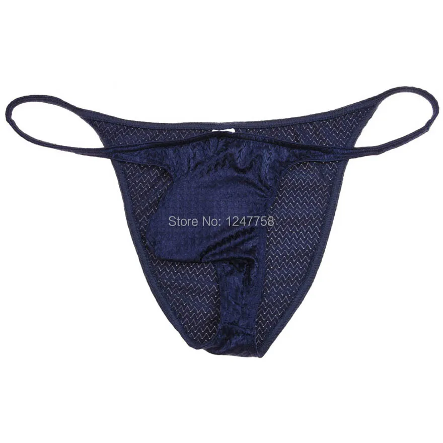 

Men String-rib Cheeky Briefs Underwear Sexy Male Drawnwork Liquid Posing Trunks