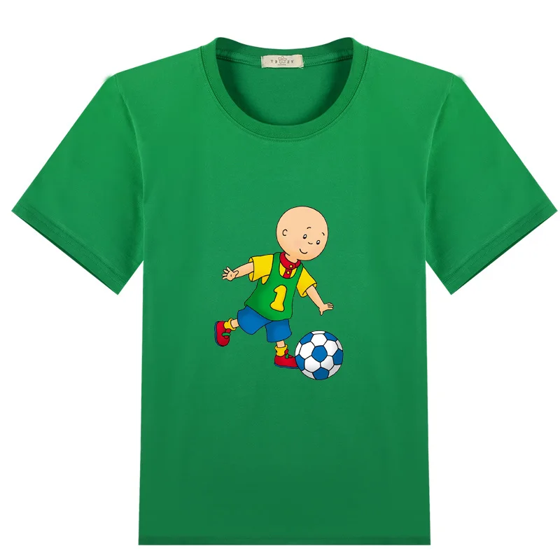 Мультфильм Caillou футболки летний топ хлопок короткий рукав детская футболка для девочек