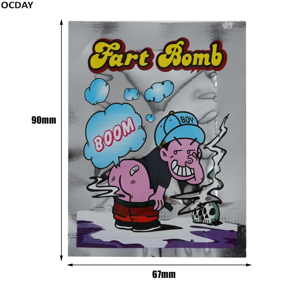 OCDAY 10 Pieces Smelly Fart Bomb Bag Fool Toy Novelty Prank Someone Stink Exploding Mini Practical Joke Funny