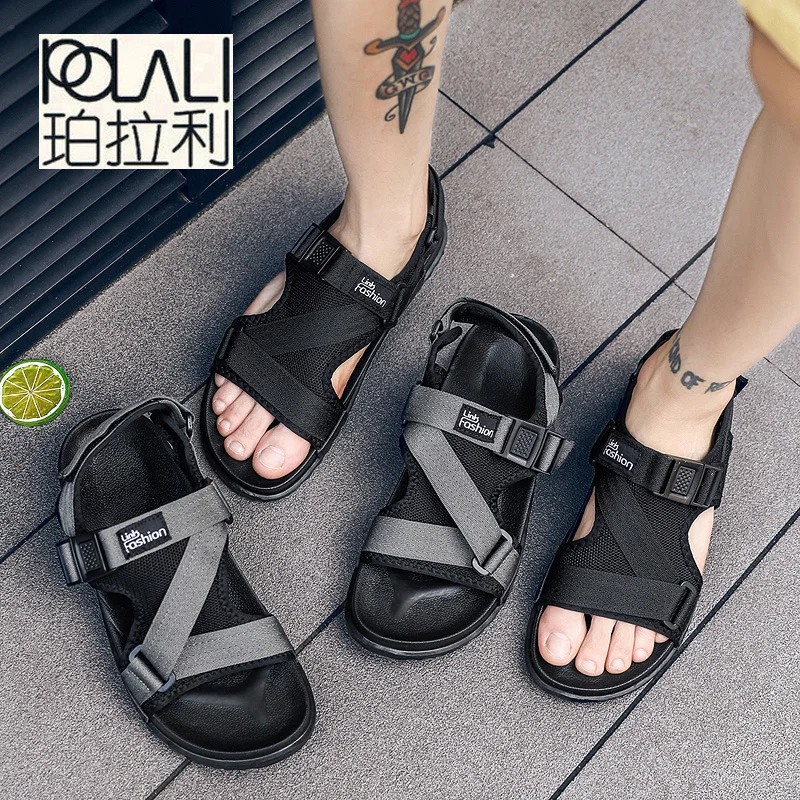 

Fashion Man Beach Sandals 2018 Summer Gladiator Men's Outdoor Shoes Roman Men Casual Shoe Flip Flops Large Size 46 slippers Flat