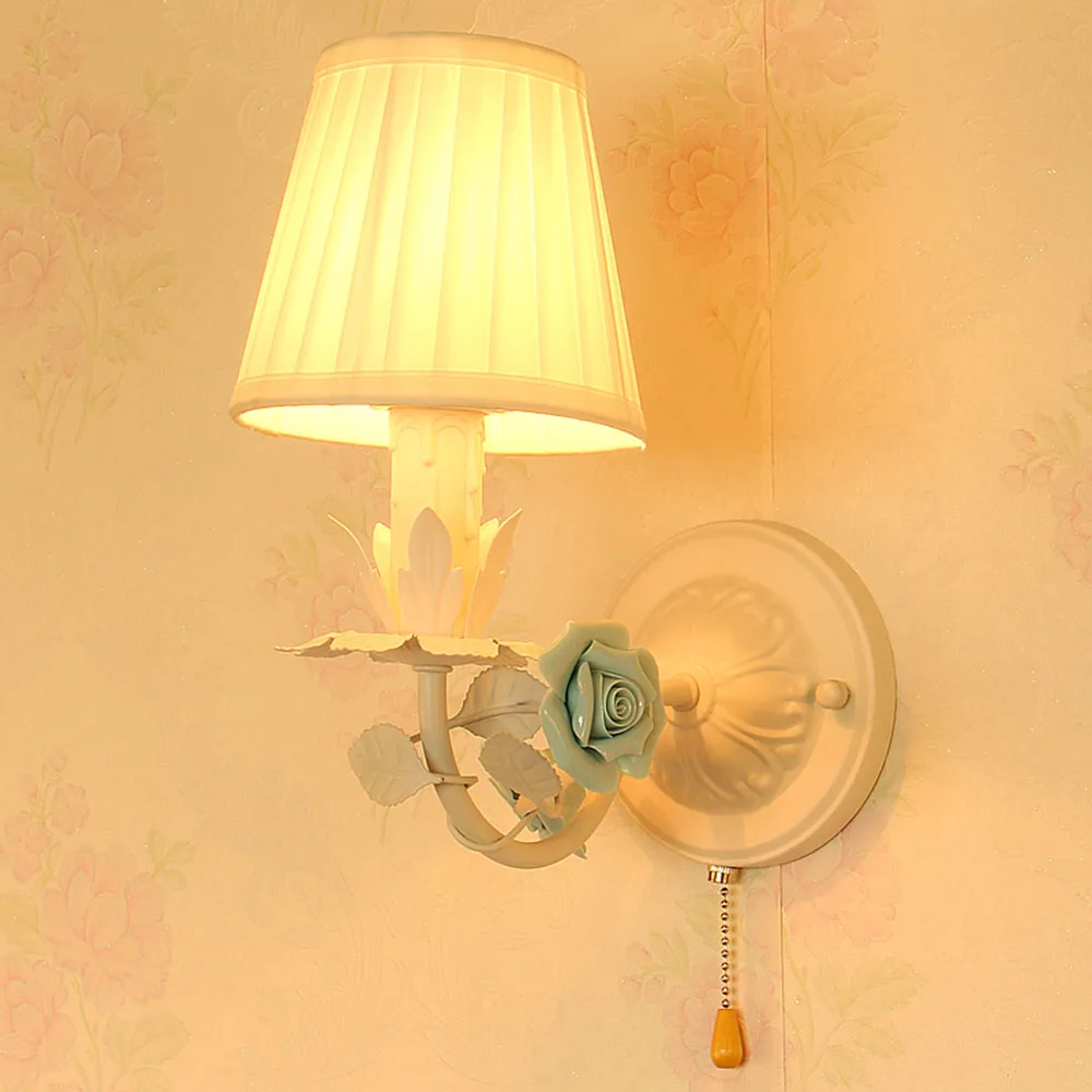 

Bedside Wall Lamp 110-220v Loft Home Lighting Cloth Wall Light E14 Bedroom Wall Lighting Contemporary Luminarias
