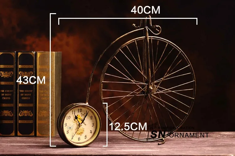 Сделать старый кованого железа модель велосипеда настольные часы креативные предметы домашнего интерьера Искусство и ремесла