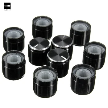 

10Pcs Volume Control Rotary Knobs Black For 6mm Dia. Knurled Shaft Potentiometer Hot New Arrival Potentiometers