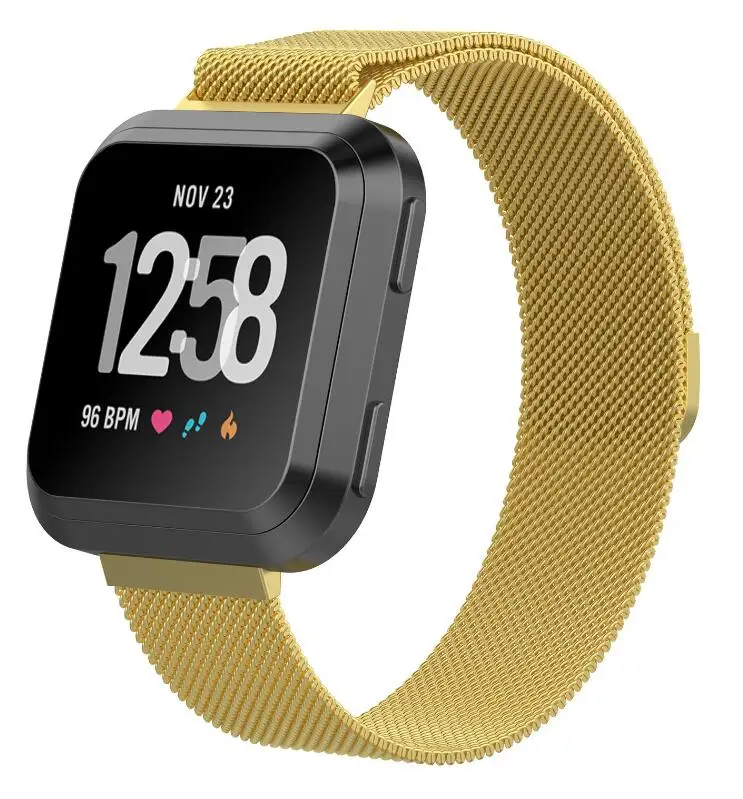 KINGBEIKE Milanese Band for Fitbit Versa Wristwatch Bracelet Stainless steel Business 4 Colors Strap Replacement Watchbands KINGBEIKE Milanese Band for Fitbit Versa Wristwatch Bracelet Stainless steel Business 4 Colors Strap Replacement Watchbands