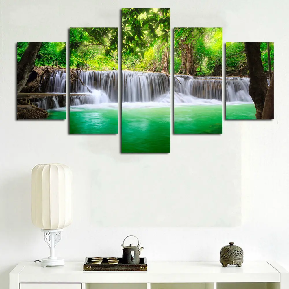 BANMU 5 панель рисунок водопада на холсте настенная художественная картина украшение дома гостиная холст печать картина холст искусство без рамы