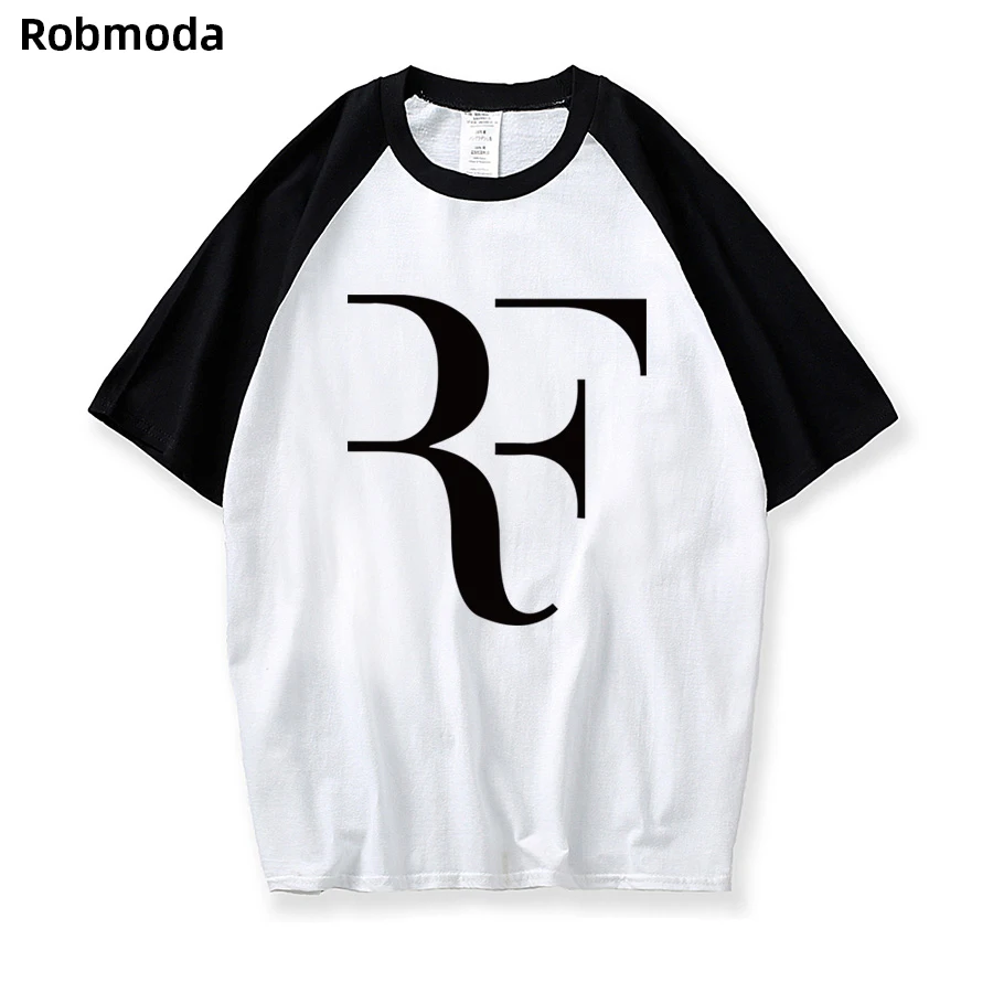 

2019 brand Fashion celebrity tshirts Roger Federer Print Men Short Sleeve Tops Hip Hop T shirt Man cotton casual harajuku Loose