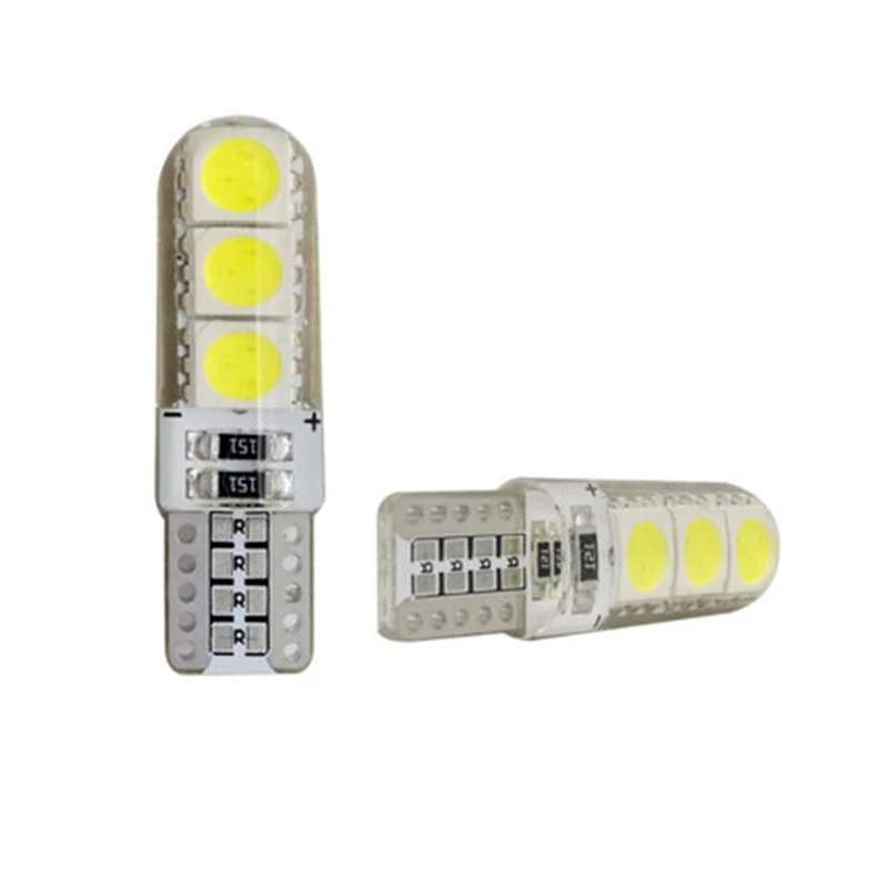 Leites Super Bright T10 Led Bulbs 194 5050 6 smd DC 12V License Plate Light Clearance Lights Waterproof Car-styling
