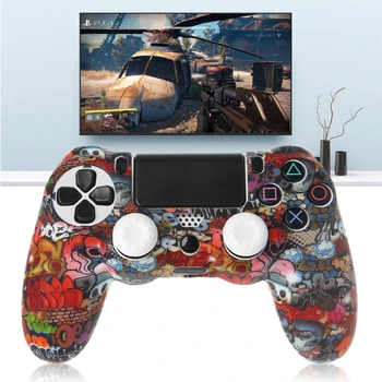 

2 Grip Caps For PS4 Silicone Sleeve Guards Gamepad Controller Protective Case