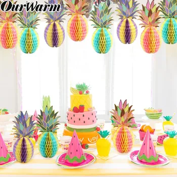 OurWarm 3 pcs Hawaiian Party Ananas Decor Papier Honingraat Strand Zwembad party Luau Tropische Verjaardag Zomer Fruit Feestartikelen OurWarm 3 pcs Hawaiian Party Ananas Decor Papier Honingraat Strand Zwembad party Luau Tropische Verjaardag Zomer Fruit Feestartikelen