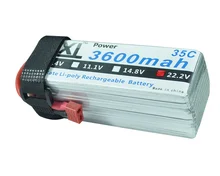 XXL RC Lipo Battery 3600mAh 22.2V 6S 35C-70C AKKU for RC Helicopter Boat Car Bateria Quadcopter Drone RU