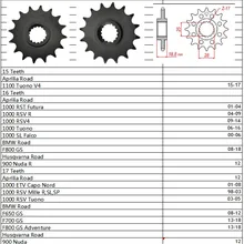 Мотоциклетная передняя Звездочка, 15, 16, 17, T для Aprilia Tuono1000 RST1000 RSV1000 BMW F800GS F650GS F700GS F800GS ADV Husqvarna 900