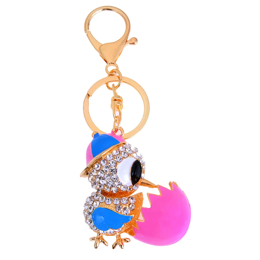 

Creative Cute Just Hatched Chicks Women Keychain Alloy Keyring Car Purse Bag Pendant Key Chain 2017 New
