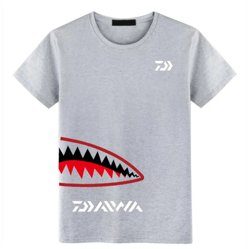 Refrigerado a Pesca ao ar T-shirt dos Homens de Secagem Confortável em Torno do Pescoço Roupas de Pesca Novidade Livre Rápida T-shirt Respirável Manga Curta Branco 6 High Quality Esporte e Lazer