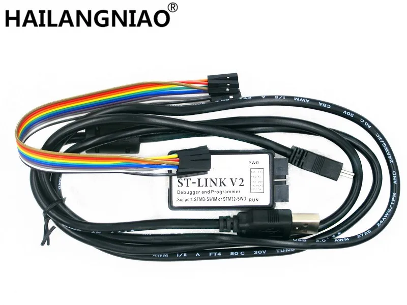 1 Pcshot! St-Link V2 St-Link Stm8 Stm32 Emulatore Programmatore Debugger Downloader Bruciatore Nuovo In Azione