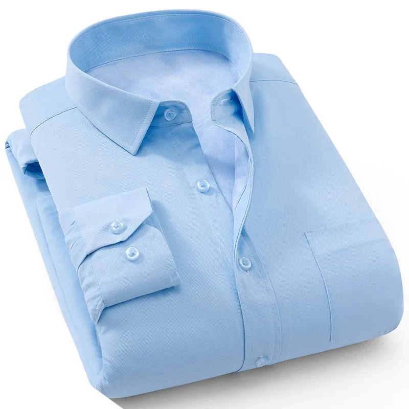 MFERLIER, мужские рубашки, 5XL, 6XL, 7XL, 8XL, обхват груди 136 см, зима, осень, большой размер, длинный рукав, сохраняющий тепло, плюс размер, повседневные рубашки для мужчин
