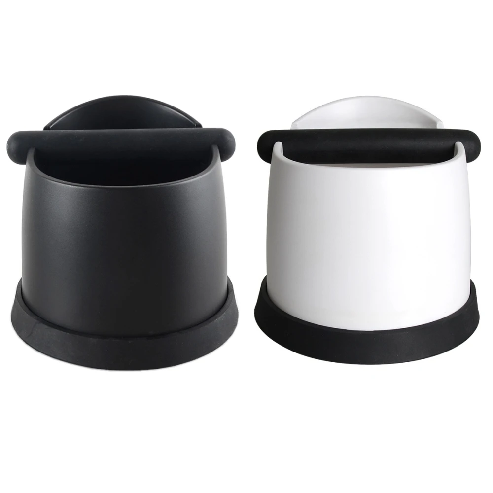 

High Capacity ABS Coffee Knock Box Espresso Grounds Container Coffee Tools for Barista + Non-slip Base