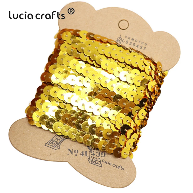 Lucia Crafts 6 мм пластиковая лента с блестками украшение для дома (с картой) картонная