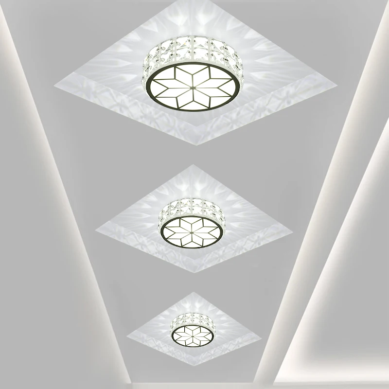 

Crystal LED Bulbs corridor door home LED lamp Ceiling Lights hole aisle porch Ceiling lamp LU62244 ZL400