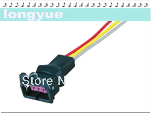 

longyue 2pcs 3pin Fuel Injector Connector Wiring Plugs 15cm wire LY-002