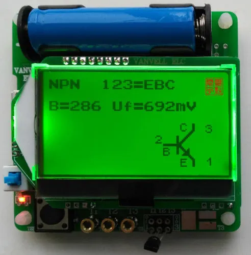 M328 транзистор тест er LCR Емкость MOSFET ESR метр с тестовым зажимом