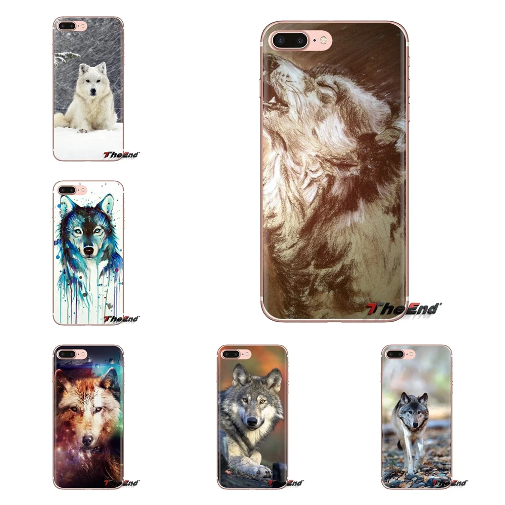 Мягкие прозрачные чехлы для Huawei Nova 2 3 2i 3i Y6 Y7 Y9 Prime Pro GR3 GR5 2017 2018 2019 Y5II Y6II wolf animal |