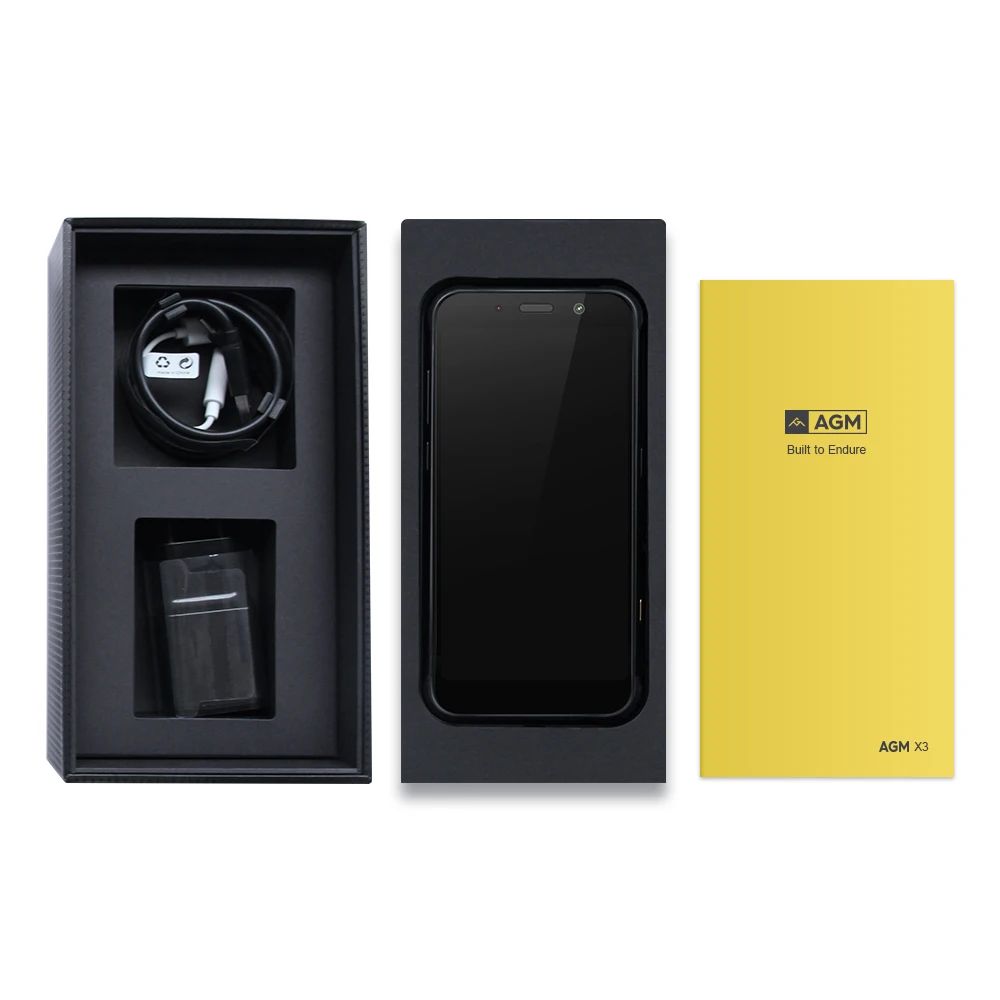 OFFICIAL AGM X3 5.99'' 4G Smartphone 8G+128G SDM845 Android 8.1 IP68 Waterproof Mobile Phone Dual BOX Speaker tuned by JBL NFC