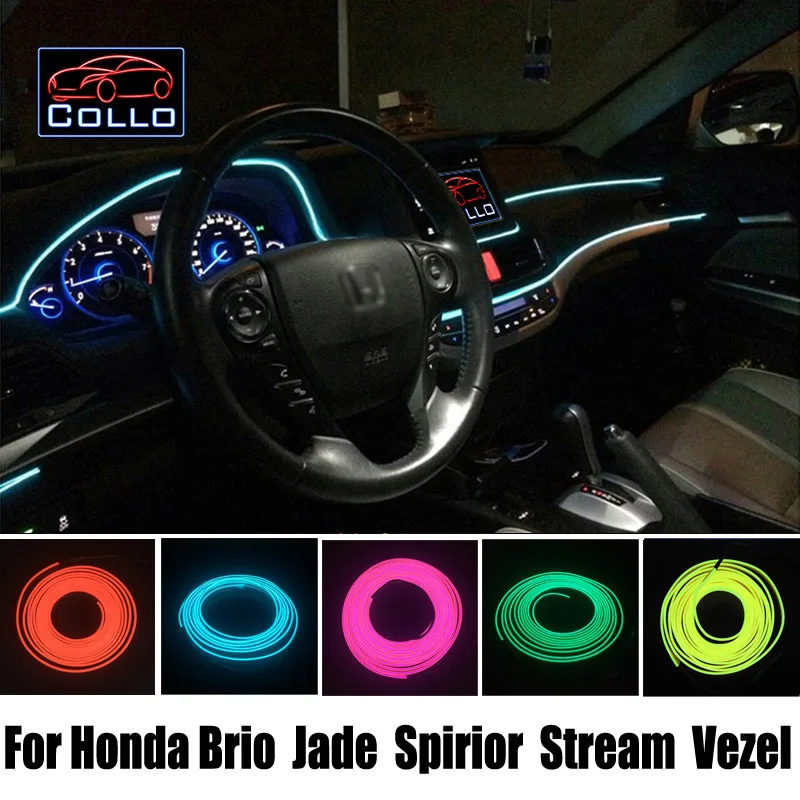 

Car Styling 9M EL Wire For Honda Brio / Jade / Spirior / Stream / Vezel / Romantic Atmosphere Lamp / Decoration Cold Light Lines