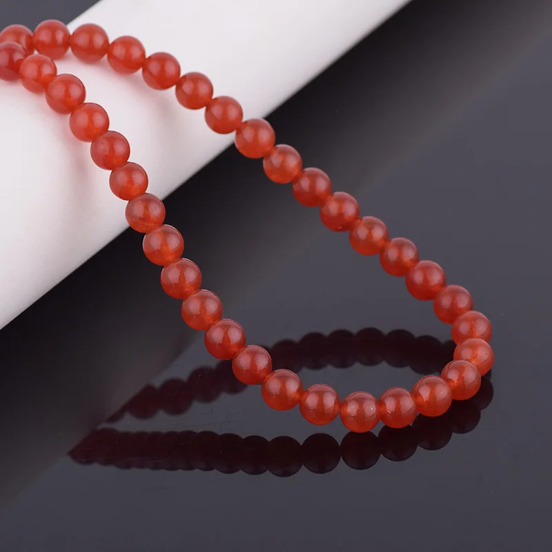 

Round Smooth Red Beads Round Carnelian Selectable 6 8 10 Mm Natural Stone Beads For Jewelry Making DIY Bracelet Necklace