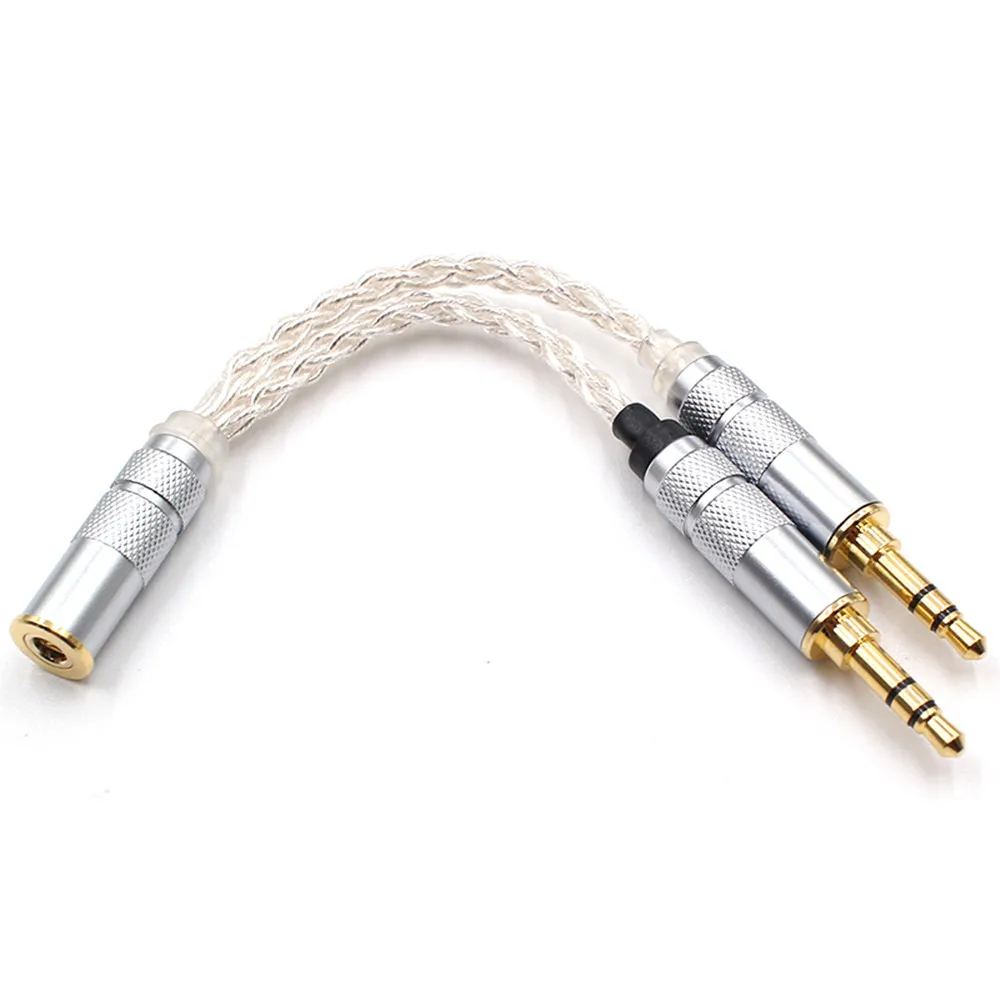 6N 3 5mm Earphone Adapter Double Jack Adapter Plug Stereo Headphone Splitter For PC MP3 Smartphone Player Audio Cables